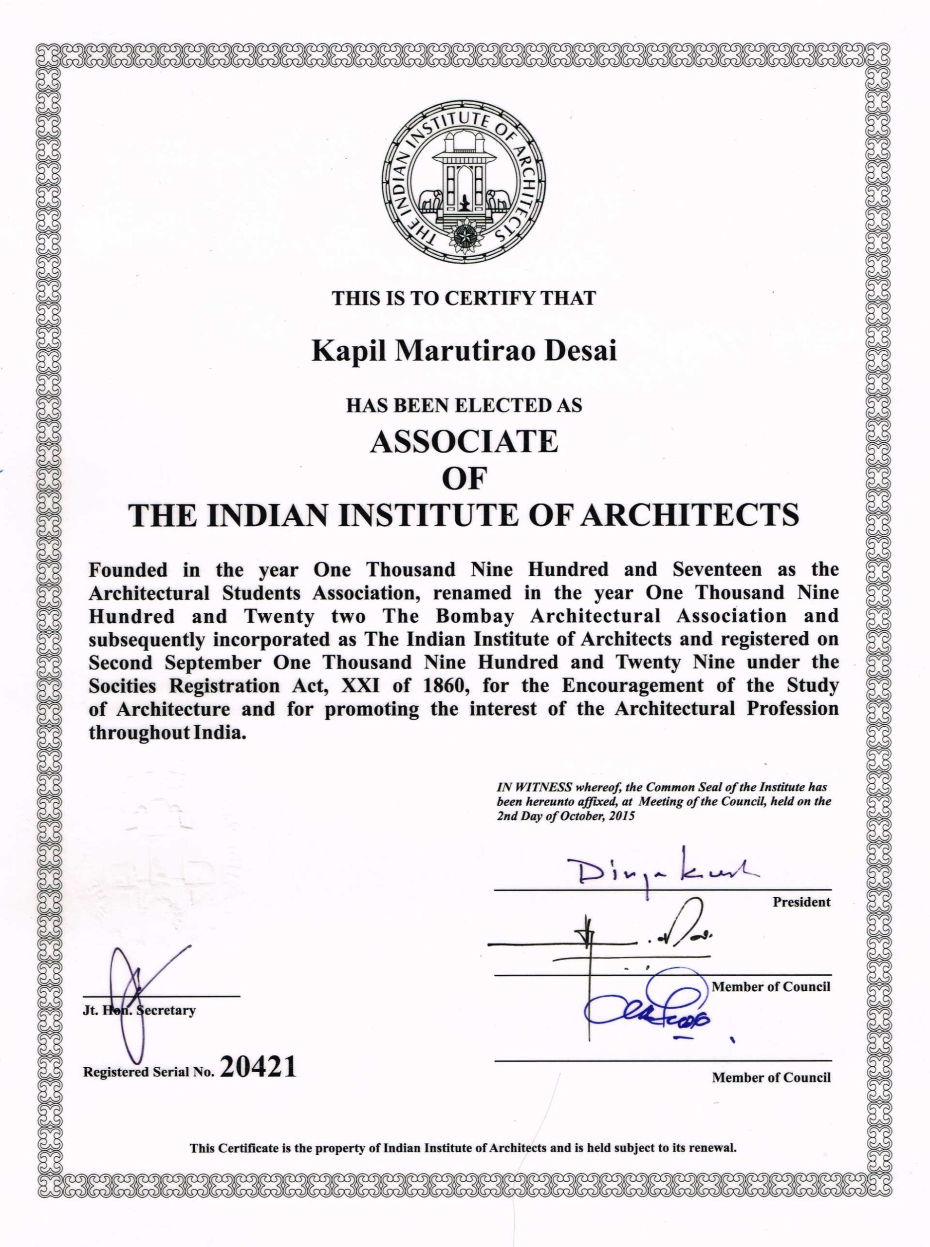 RK-Associates IIA CER--1920